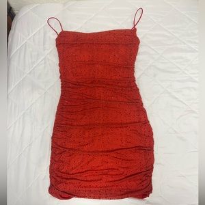 Red sparkley fitted dress